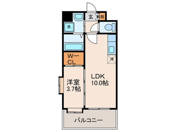 ルッシェ竹下駅前の物件間取画像